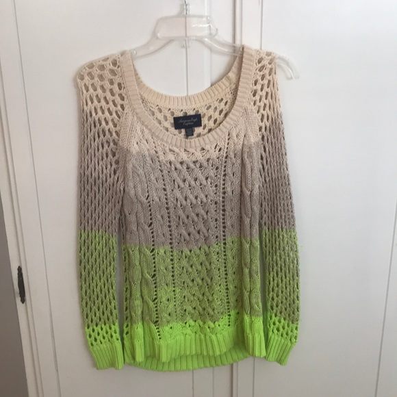 American Eagle green ombré sweater - Picture 3 of 3